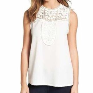 Halogen Sleeveless Top, XS, White